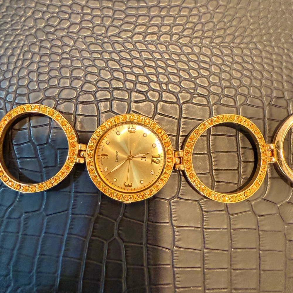 Golden Citrine bracelet watch